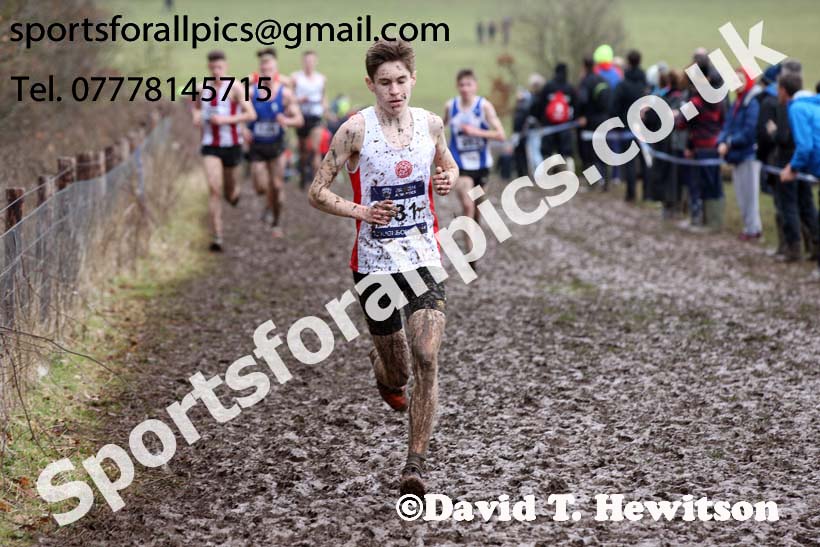 Mens under-20s 2018 British Inter Counties Cross Country Champs., Prestwold Hall, Loughborough. Photo: David T. Hewitson/Sports for All Pics